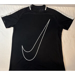 Nike Swoosh Big Logo Dri-Fit Athletic Check Jersey T-Shirt Mens Size X Large